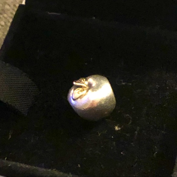Authentic Pandora two tone 🍎Apple Charm / Retired/ 791026 / EUC / silver & gold